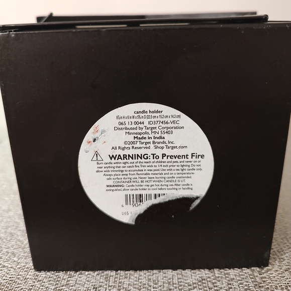 Tea Light Holder - Black Metal House/Church/School - Picture 7 of 7